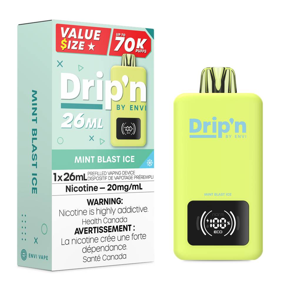 Drip'n by Envi 26mL 70K Puffs Disposable Vape Mint Blast Ice